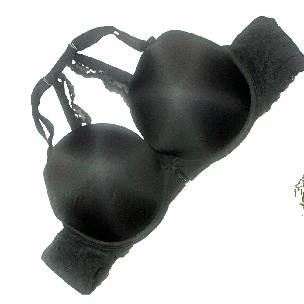 Torrid Curve 44B Black Lace Racerback Front Close Wireless T-Shirt Bra Plus